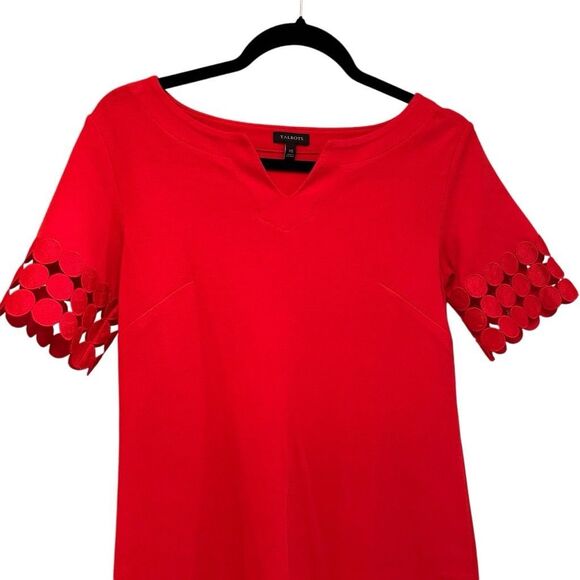 Talbots Red Dress with Lace Sleeves- size xs - Picture 4 of 7